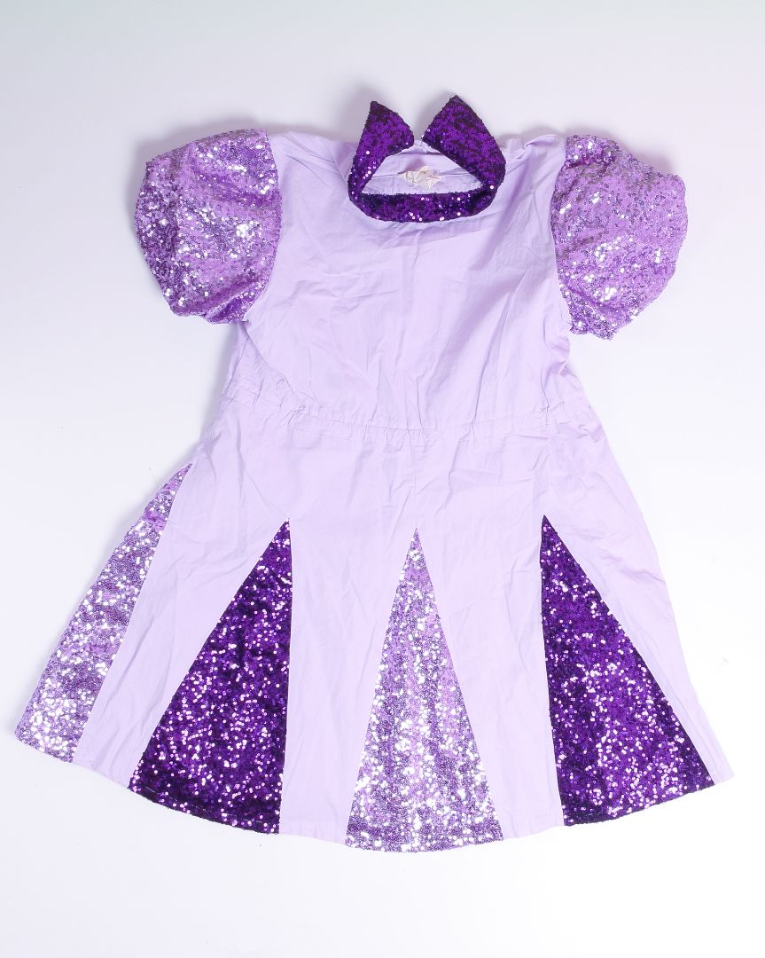 Purple Fantastic Fawn Button Up Dress with Sequins, M