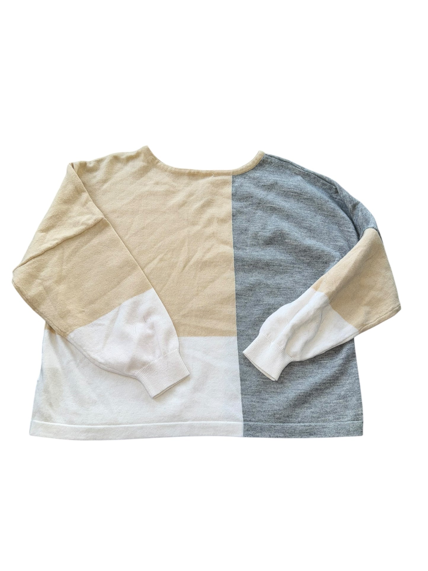 Tan/Gray Knit Sweater, L