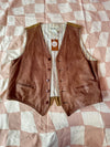 Brown Eddie Bauer Leather Vest, XL