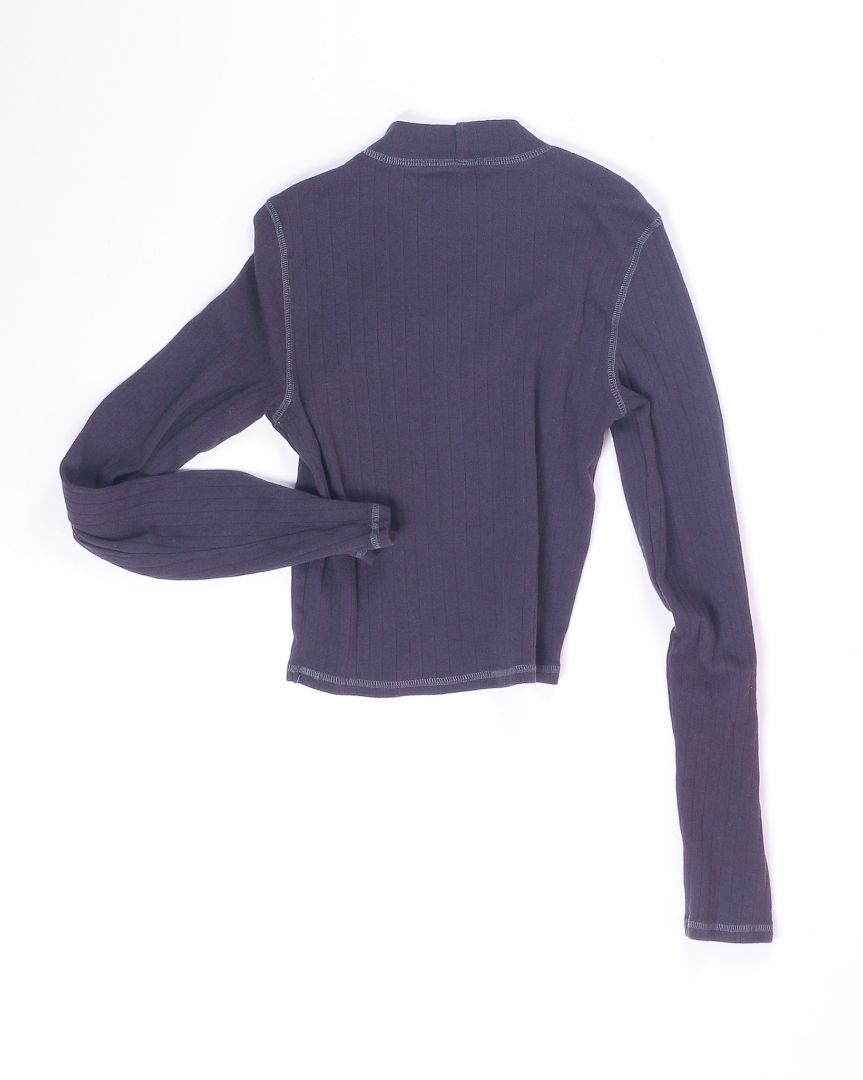 Gray American Eagle Mockneck Long Sleeve, M