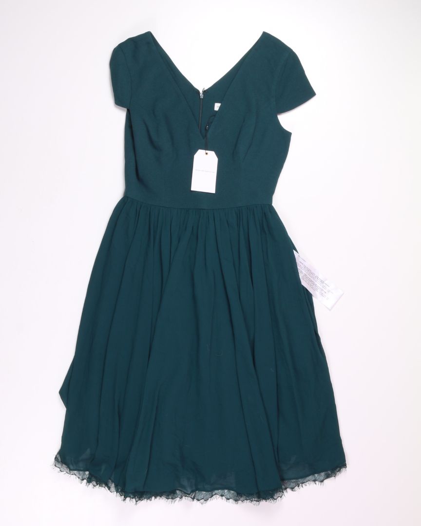 Green Dress the Population Midi Dress, M