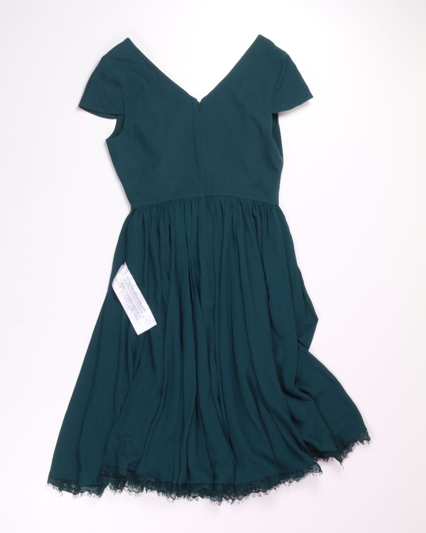 Green Dress the Population Midi Dress, M