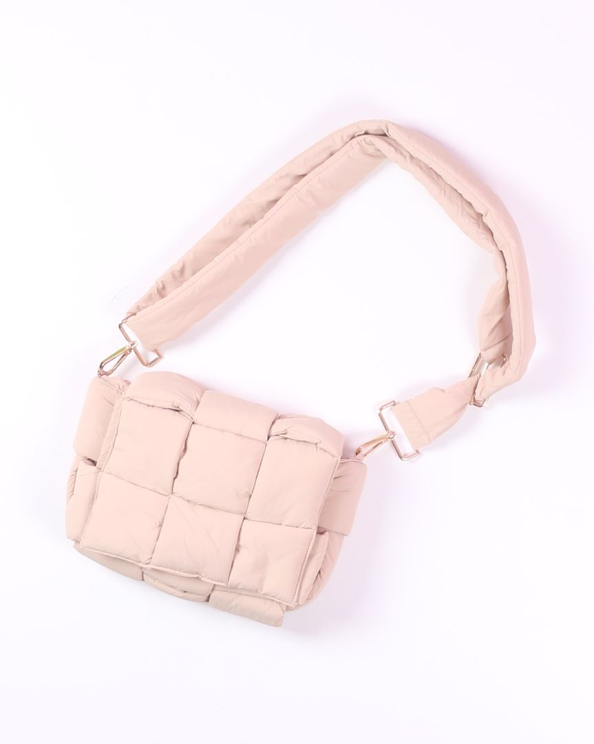 Cream Puffy Bag