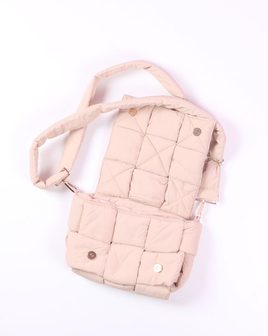 Cream Puffy Bag