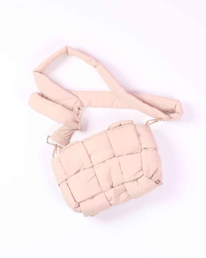 Cream Puffy Bag
