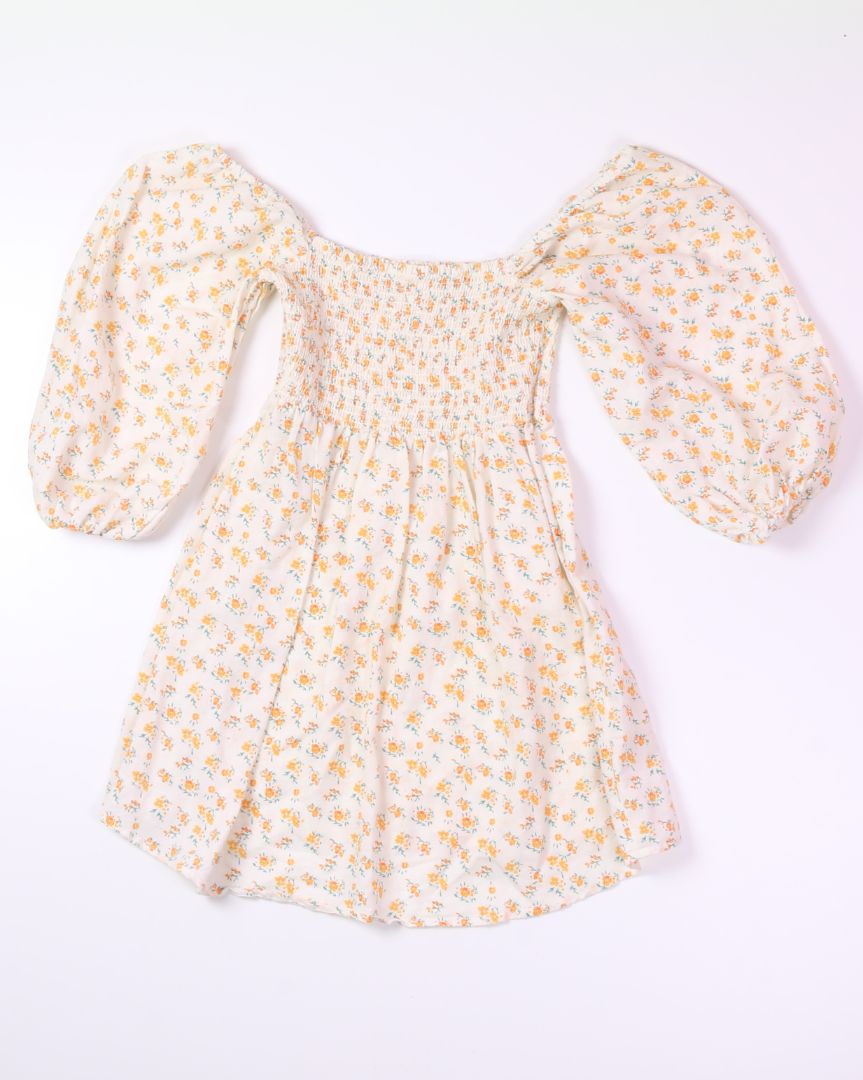 White/Orange Urban Outfitters Mini Dress, S