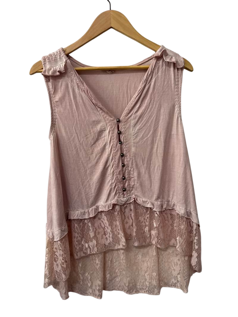 POL  Ruffled Lace Tanks
