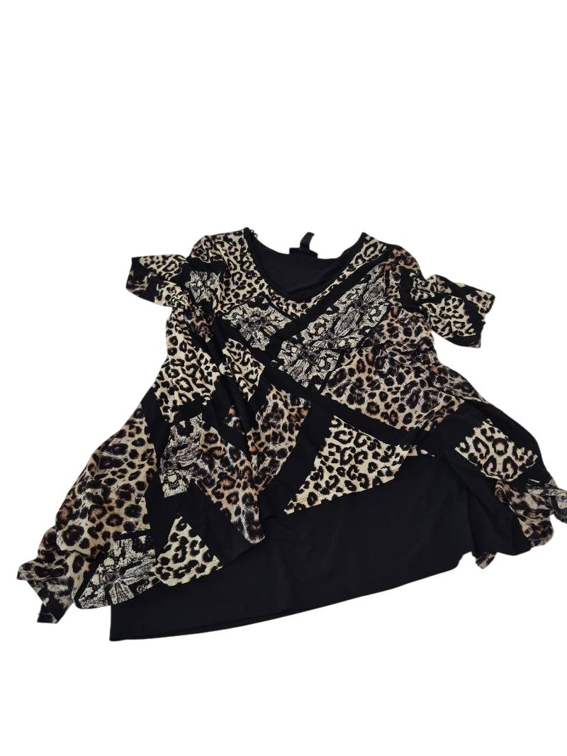 Style & Co Patterned Top Short Sleeves