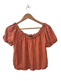 American Eagle Eyelet Cropped Short Sleeves