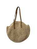 Round Straw Tote Handbags