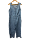 J.Jill Sleeveless Denim Jumpsuit Dresses