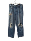 Old Navy Distressed Straight Leg Jeans