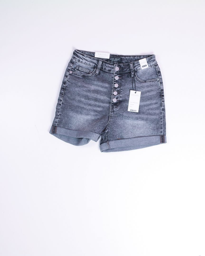 Gray Judy Blue High Rise Shorts, L