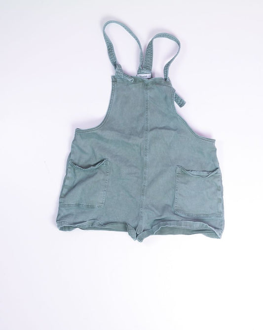 Green Zenana Denim Romper, M