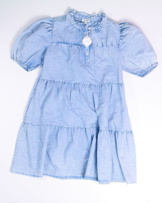 Denim Oddi Tiered Midi Dress, S