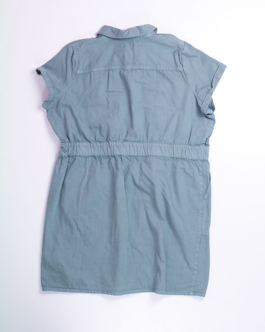 Green J Crew Denim Zip Up Dress, 22