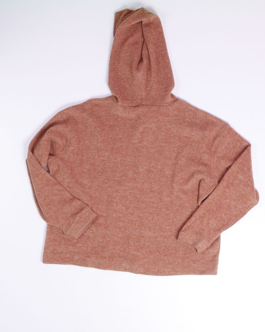 Tan Zenana Cropped Hoodie, S/M
