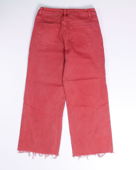 Red Vervet Wide Leg Pants, 8