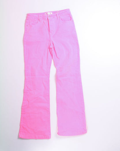 Pink Freckled Poppy Flared Pants, 9