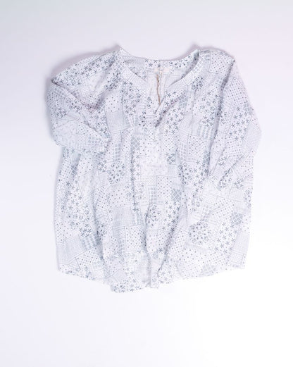 White Easel Sheer Tee, S