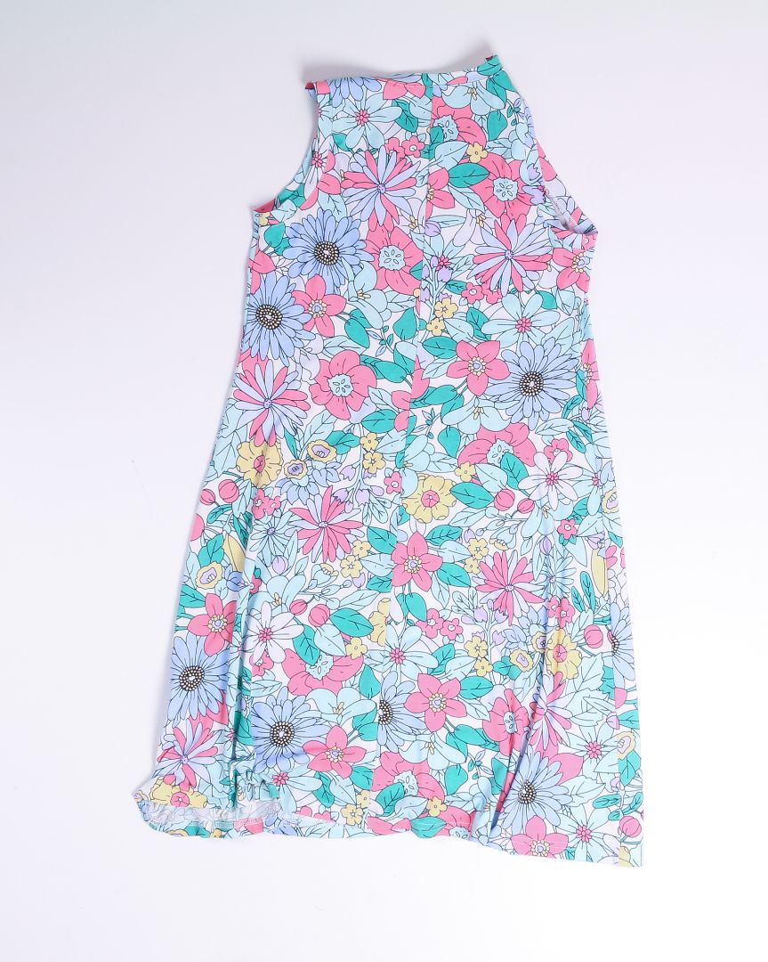 Blue/Green  Floral Dress, S