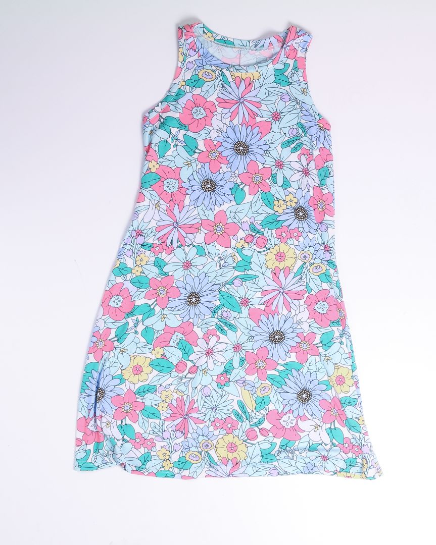 Blue/Green  Floral Dress, S