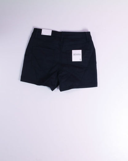 Black Zenana High Rise Shorts, L