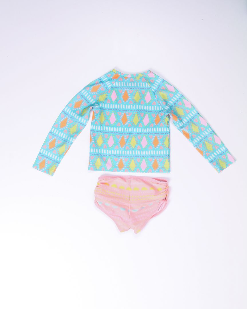 Blue/Pink Cat & Jack Two Piece Swimsuit, 5T