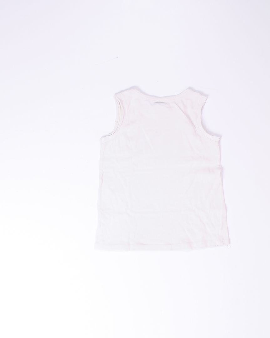 Cream Junk Food Graphic Tank, M