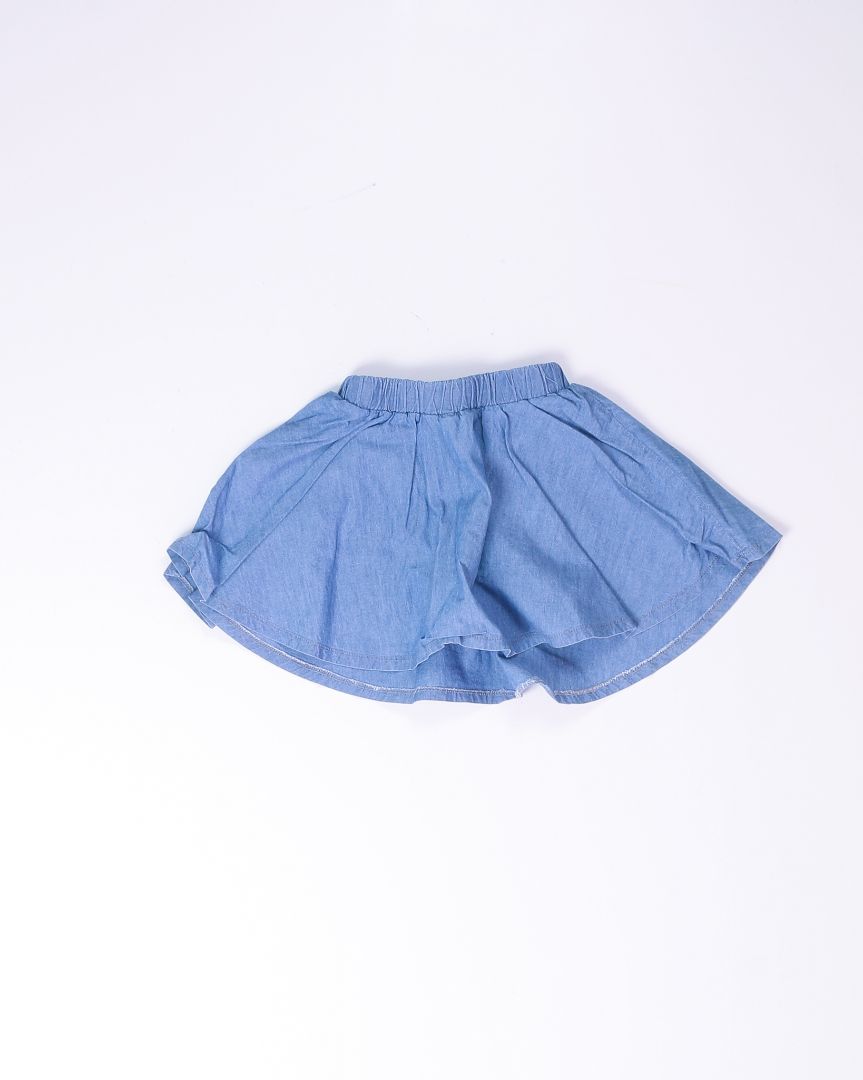 Denim Okie Dokie Pleated Skirt, 5T