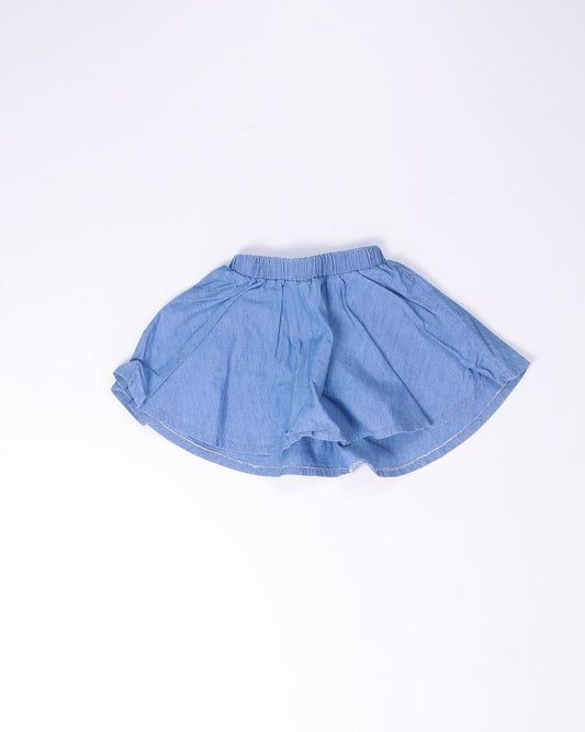 Denim Okie Dokie Pleated Skirt, 5T