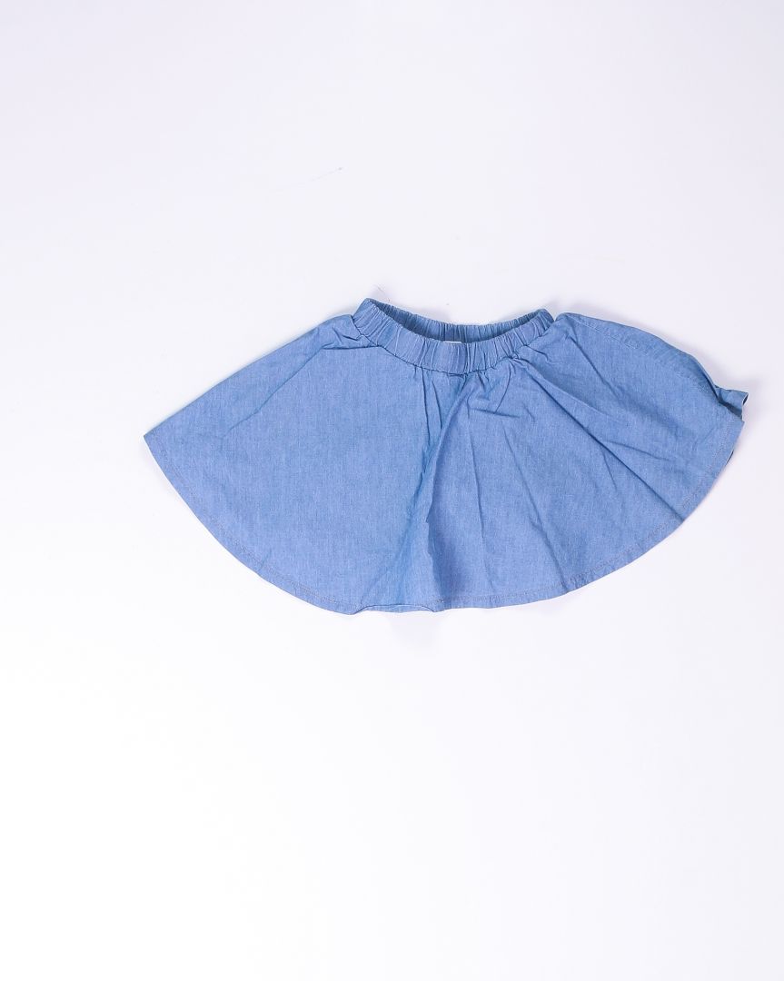 Denim Okie Dokie Pleated Skirt, 5T