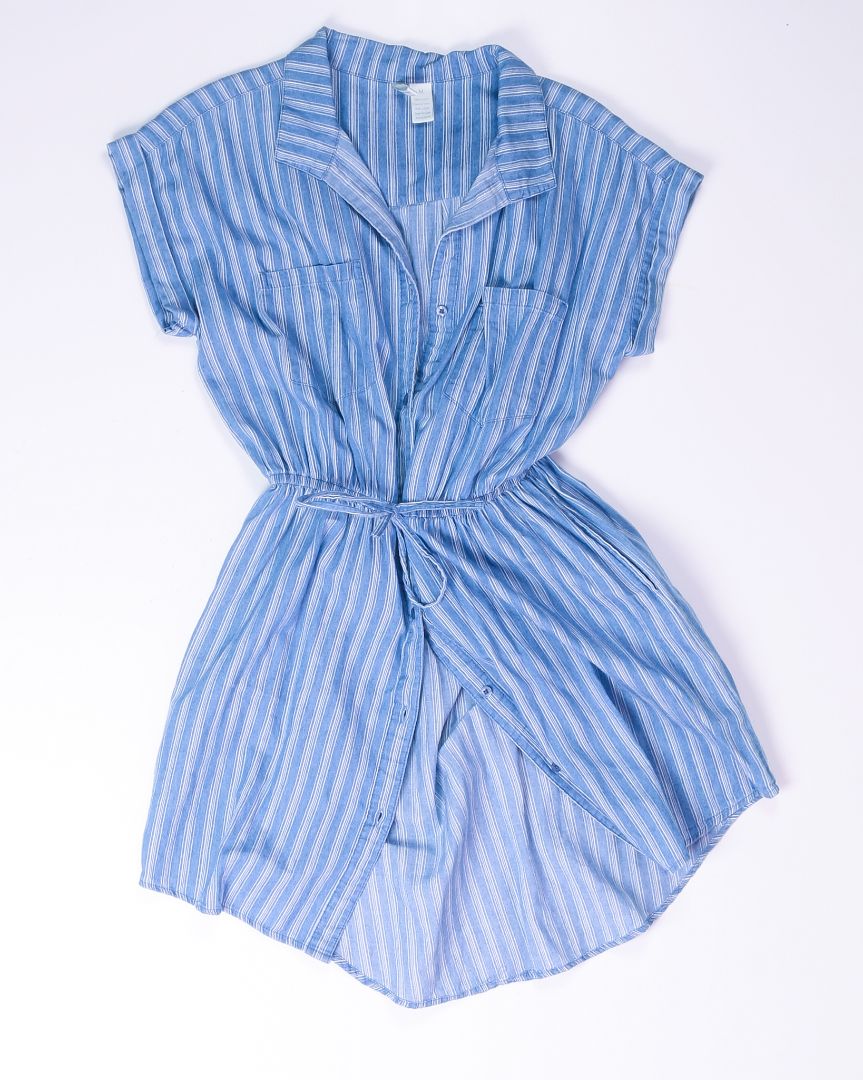Blue Japna Button Up Dress, M
