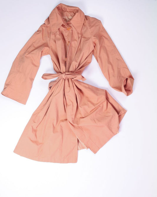 Orange  Trench Coat, M