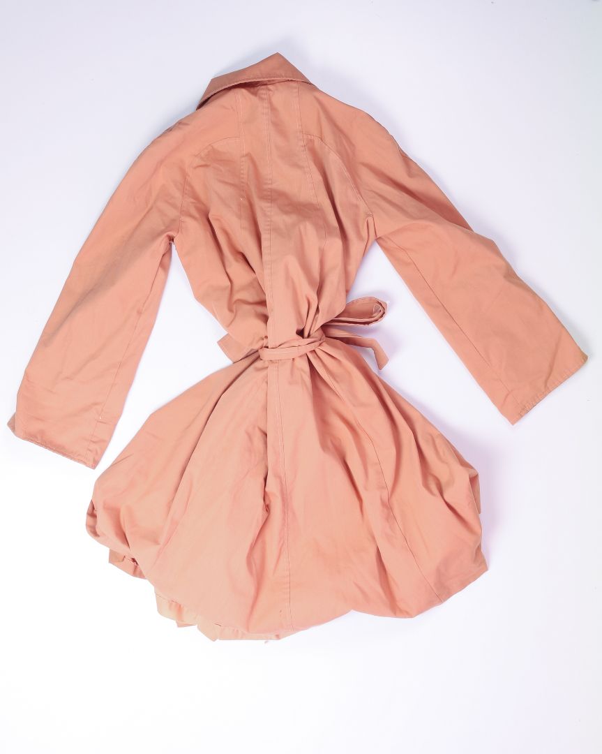 Orange  Trench Coat, M