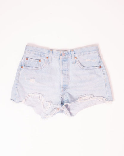 Lightwash Levi's 501 Cutoff Denim Shorts, 28