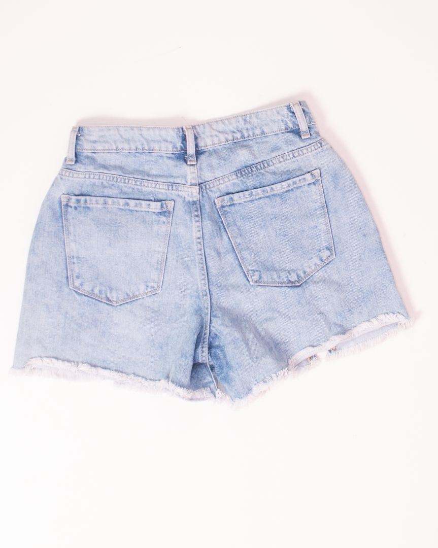 Lightwash Forever21 Cutoff Denim Shorts, 4