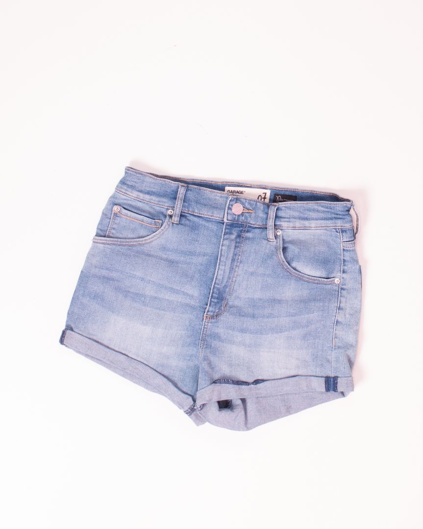 Lightwash Garage Denim Shorts, 7