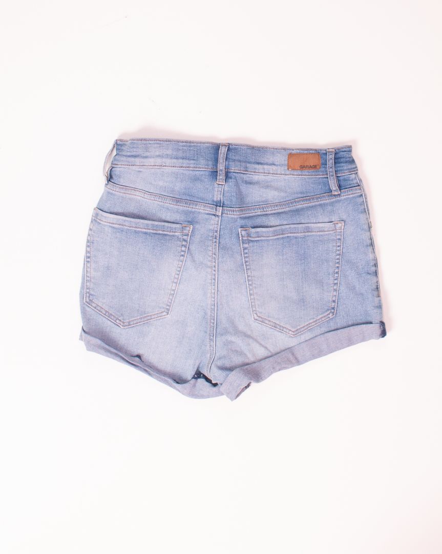 Lightwash Garage Denim Shorts, 7