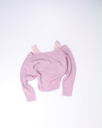 Pink Shein Cropped Sweater, XL