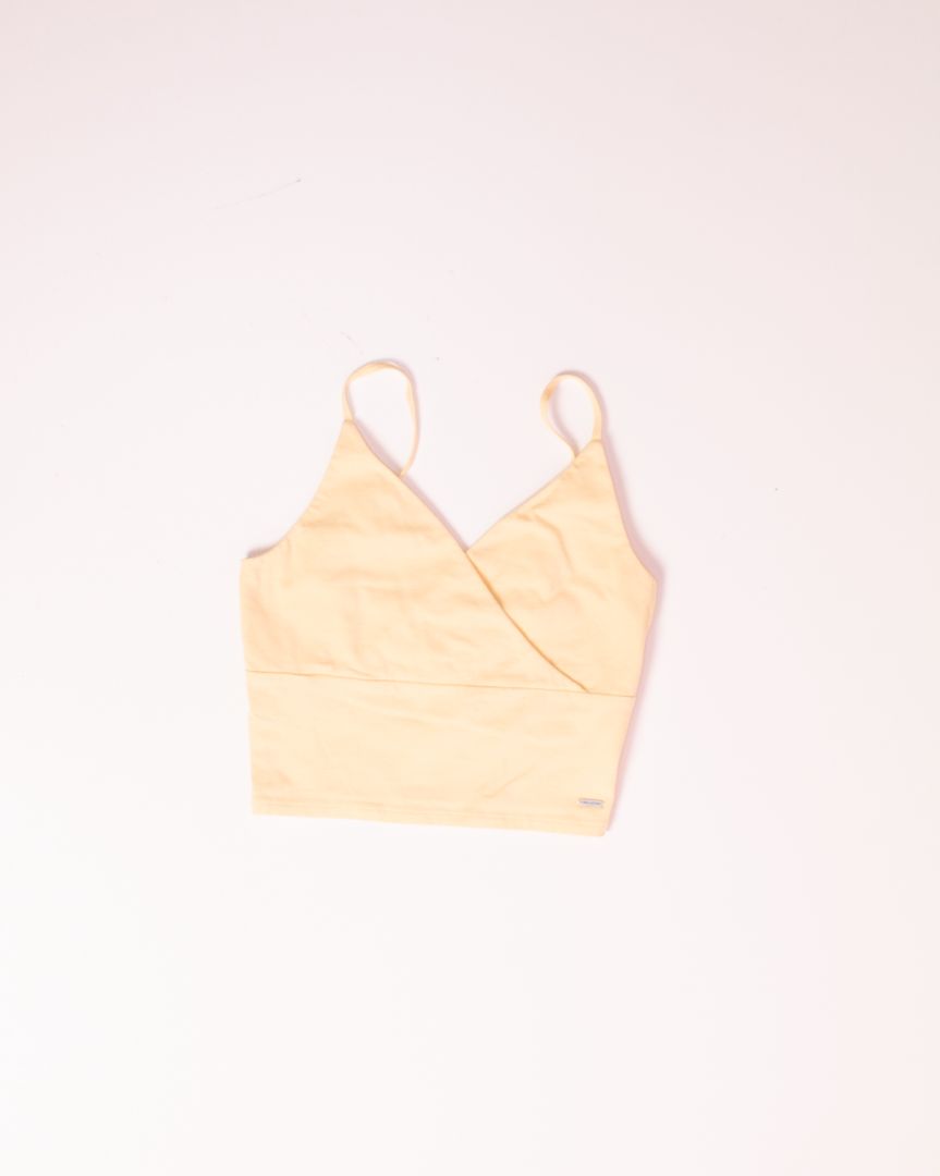 Yellow Hollister Cropped Cami, S