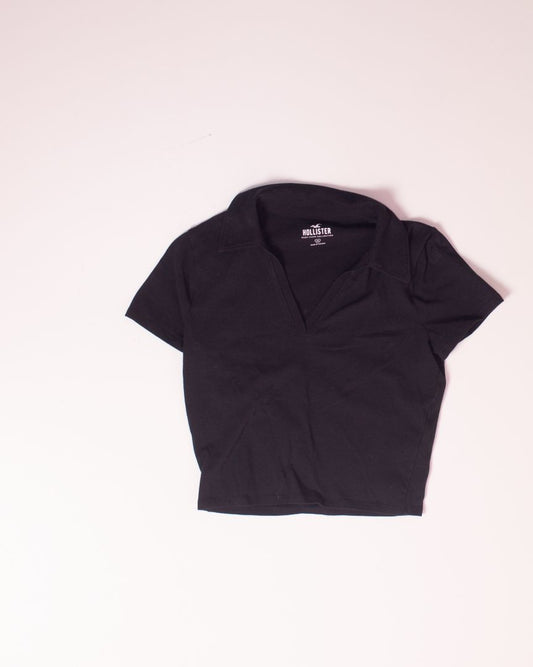 Black Hollister Polo Tee, M
