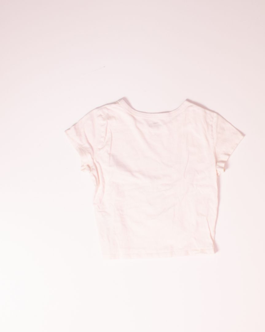 White Hollister Baby Tee, M