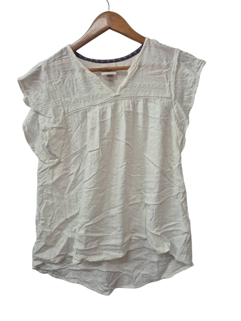 Knox Rose V-Neck Blouse Short Sleeves