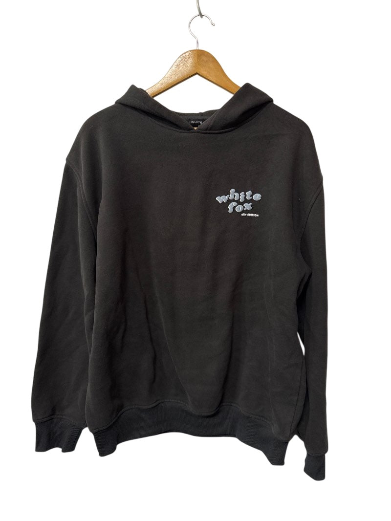 White Fox Pullover Hoodie Long Sleeves