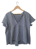Printed V-Neck Short Sleeves