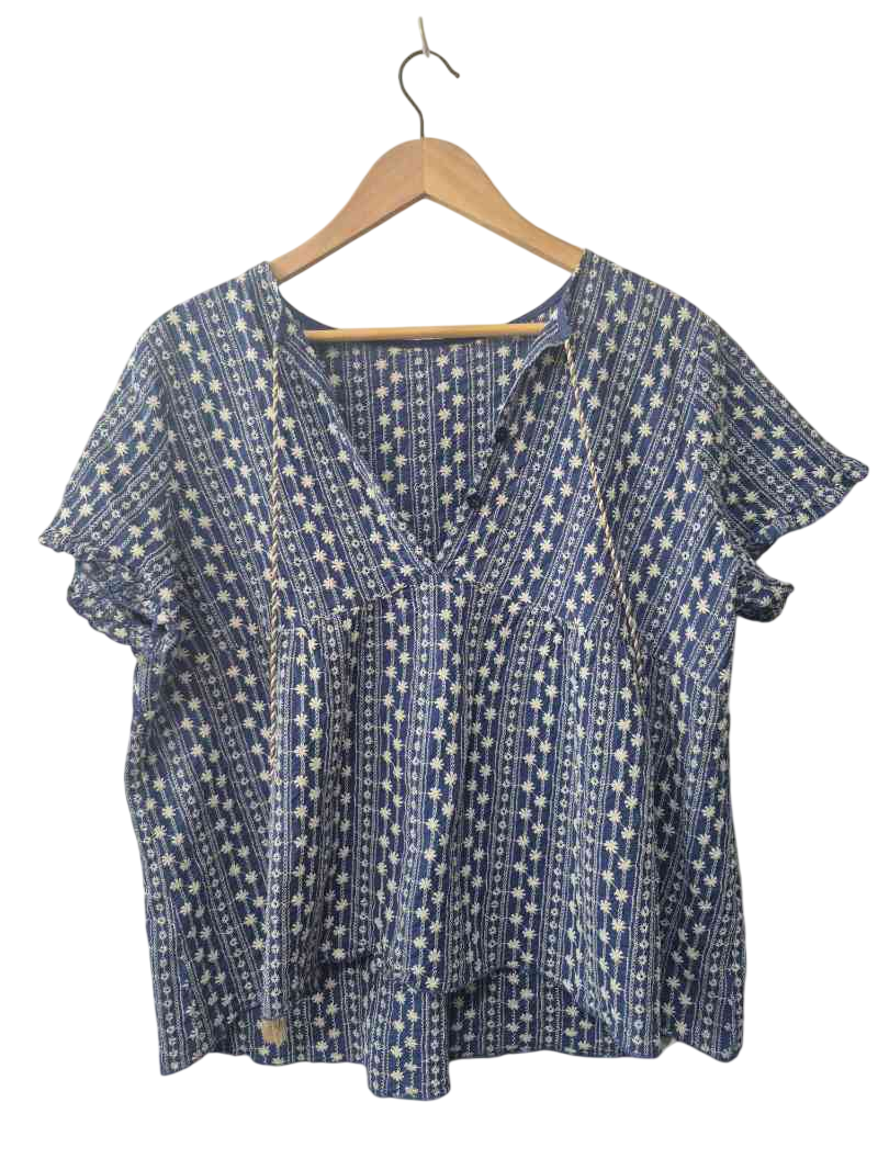 Printed V-Neck Short Sleeves