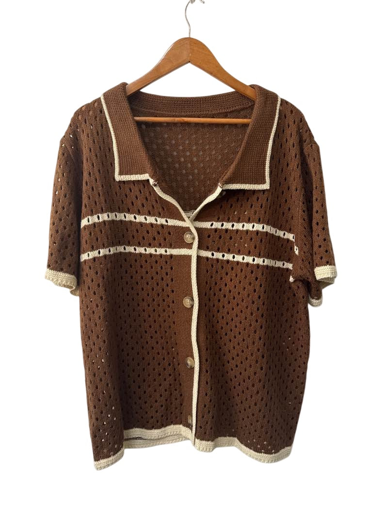 Button-Down Knit Short Sleeves