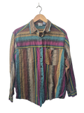 Backroad Blues Boho Striped Shirt Vintage
