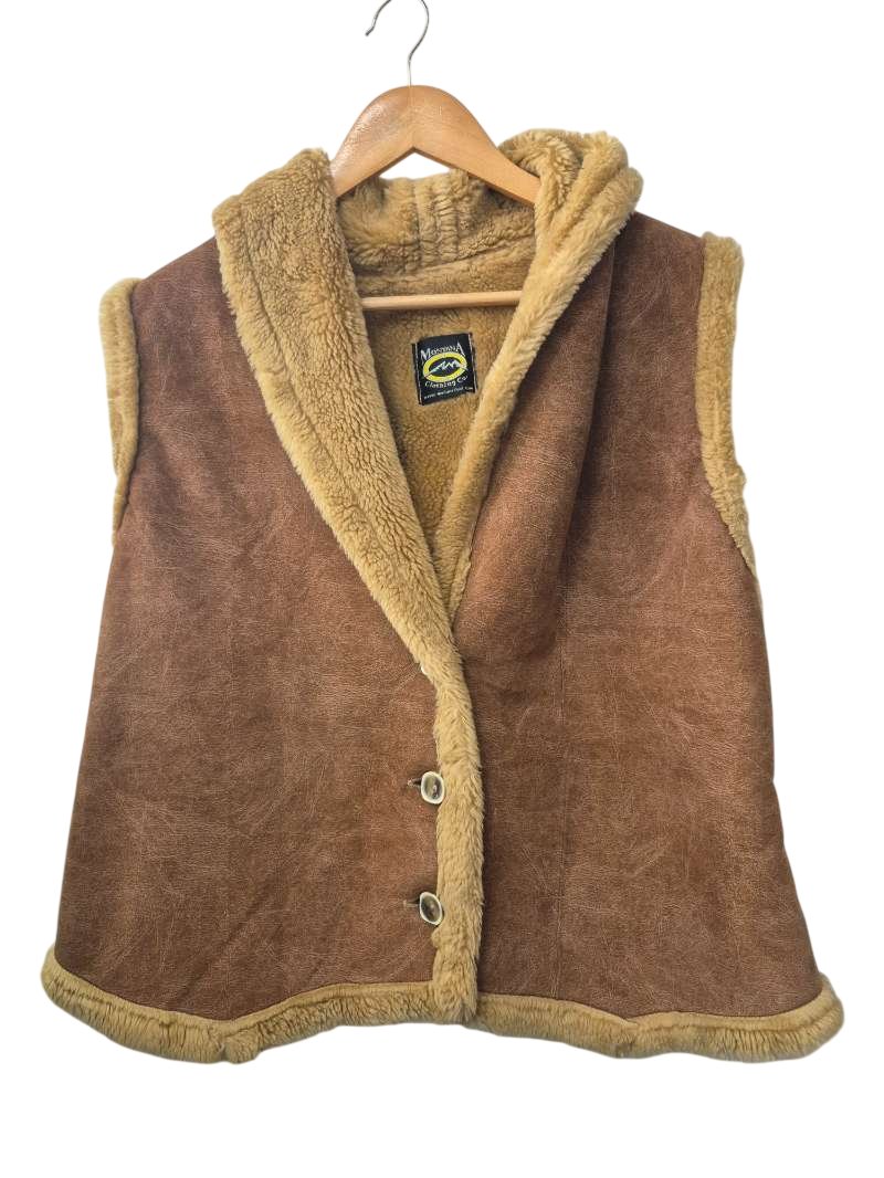 Montana Clothing Co. Shearling Vest Vintage